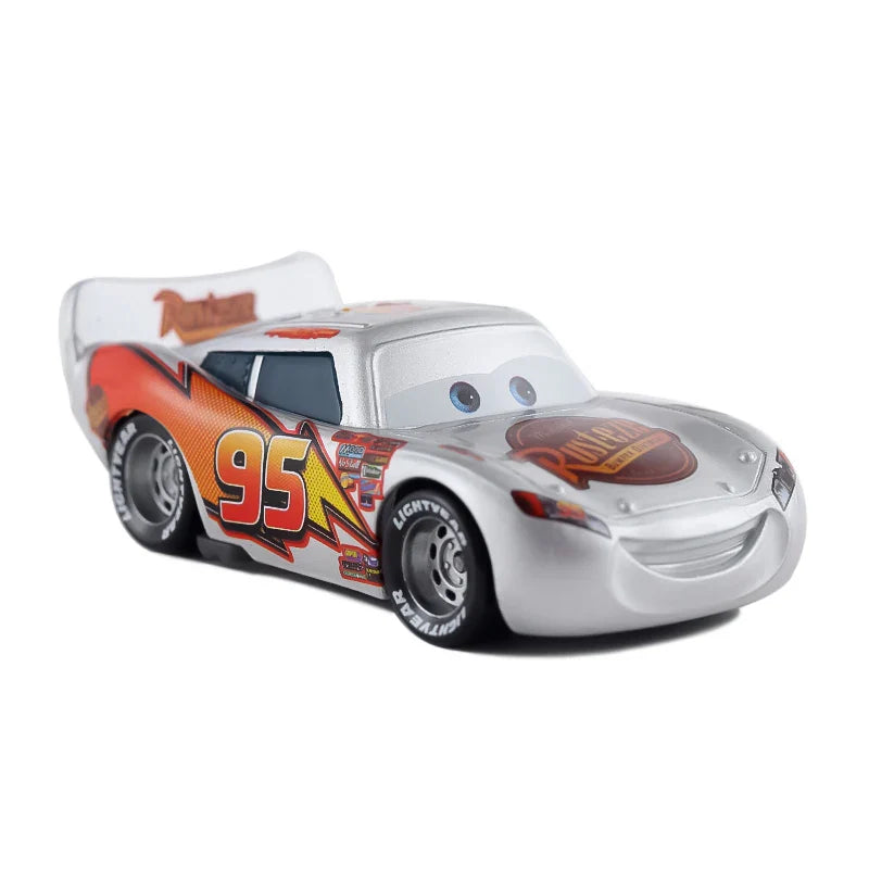Toy car model with '95' and 'Lightning McQueen' branding on a white background
