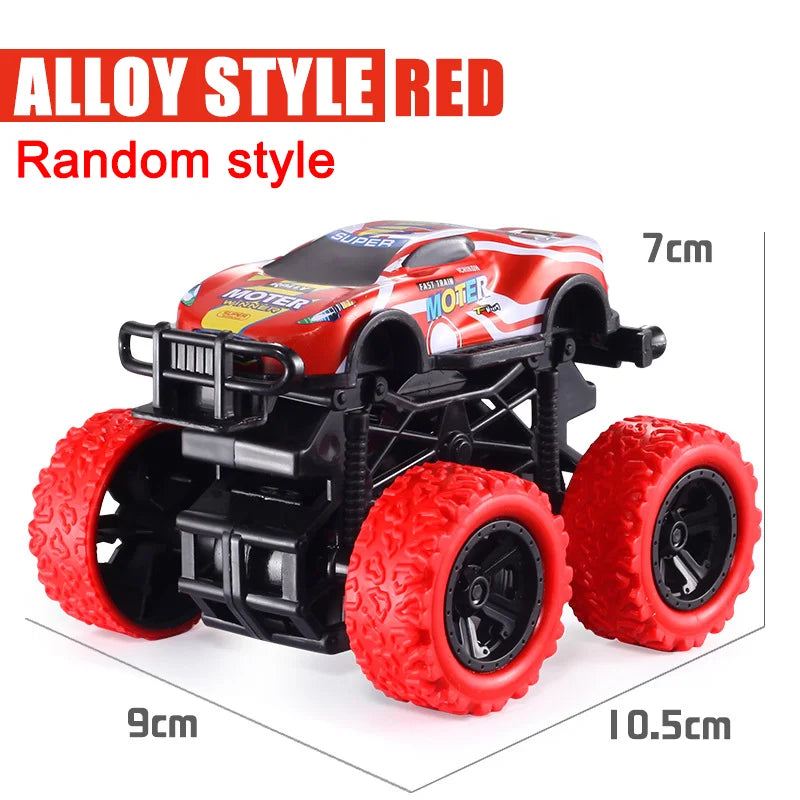 Toy car with red wheels and black body, labeled 'Alloy Style Red' on a white background.