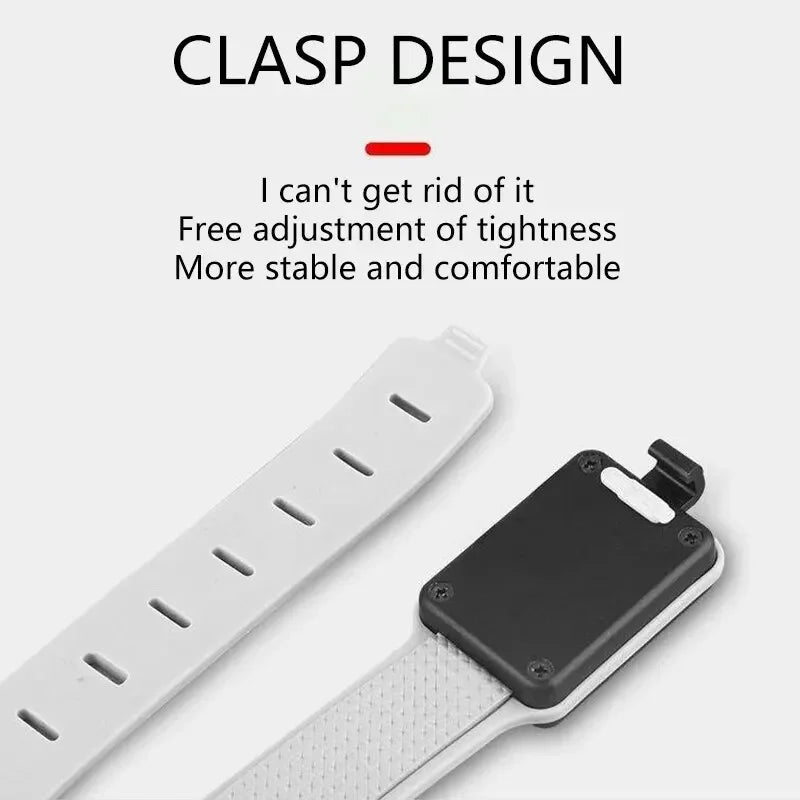 White watch strap with clasp design on a white background