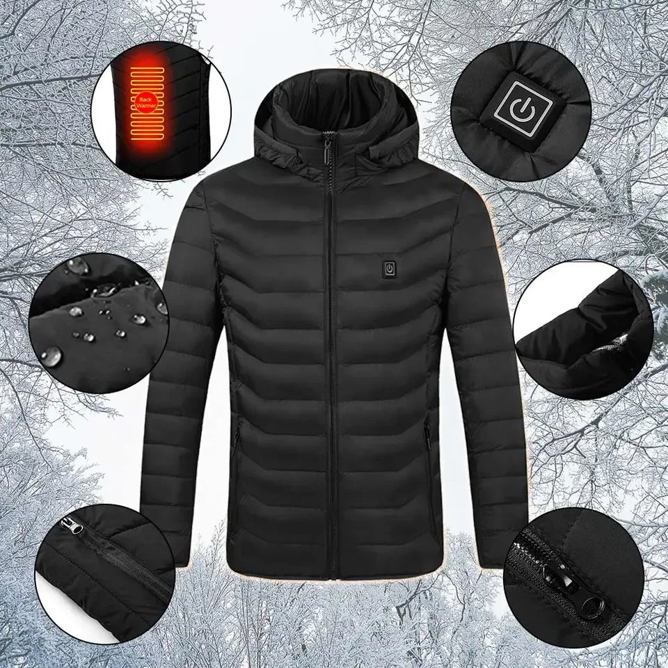Heated Jacket: 25 Areas Multi-zone USB Thermal Coat