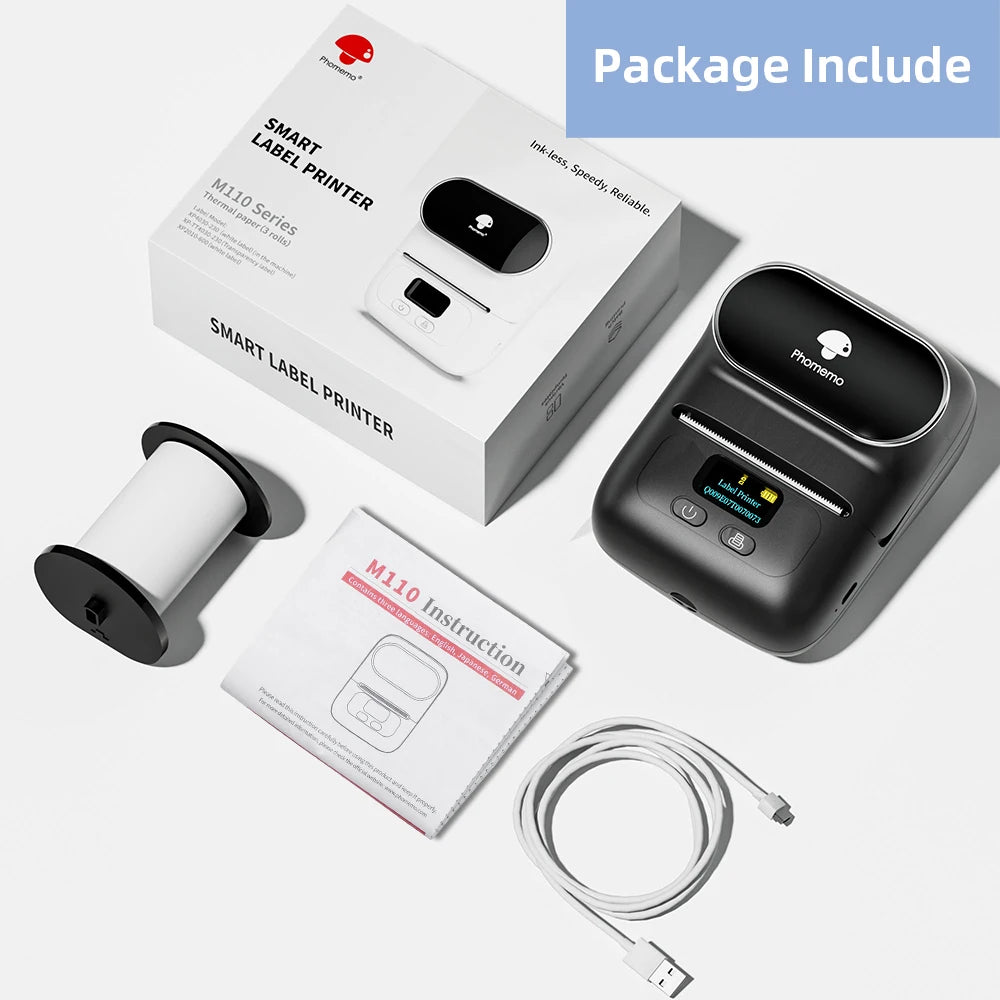 Phomemo M110 Thermal Printer: Portable Inkless Label Maker