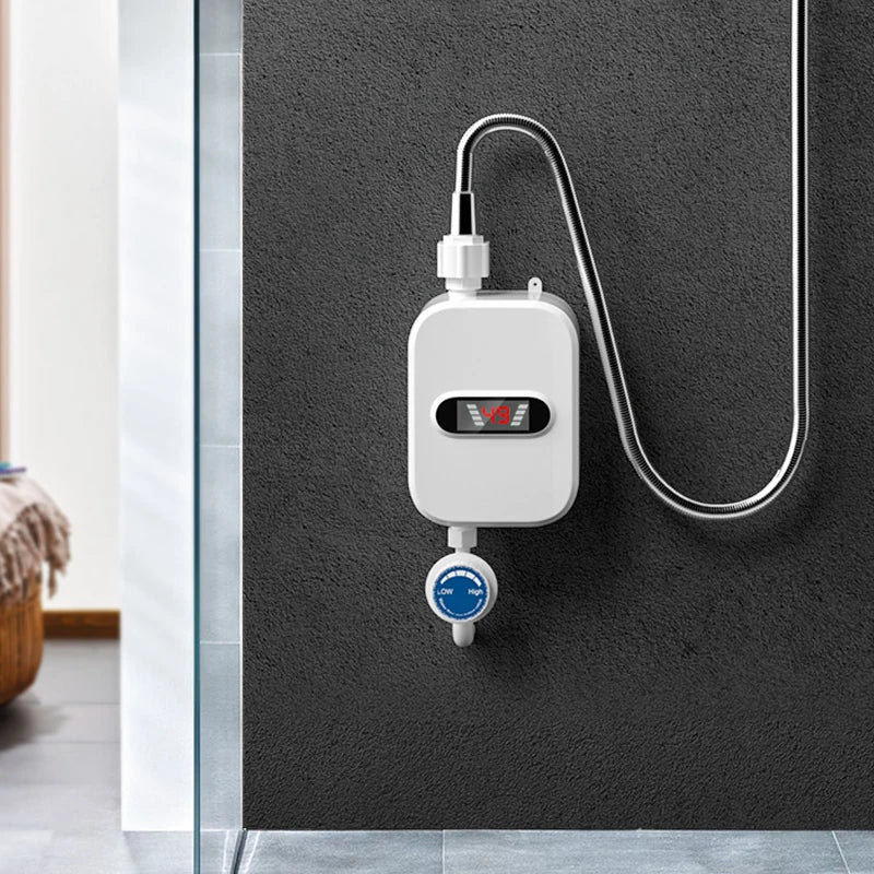 Instant Water Heater: 3.5kW Tankless Shower Set (3s Heat)