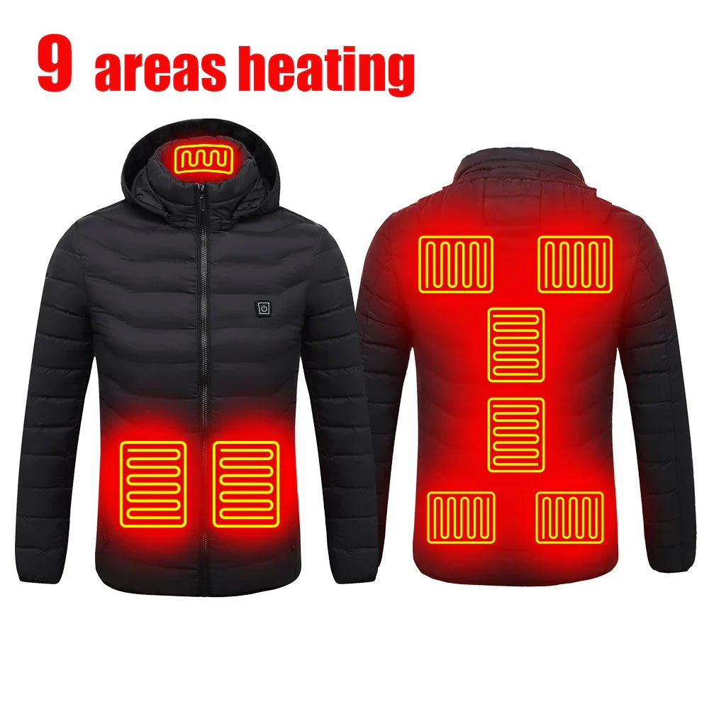 Heated Jacket: 25 Areas Multi-zone USB Thermal Coat