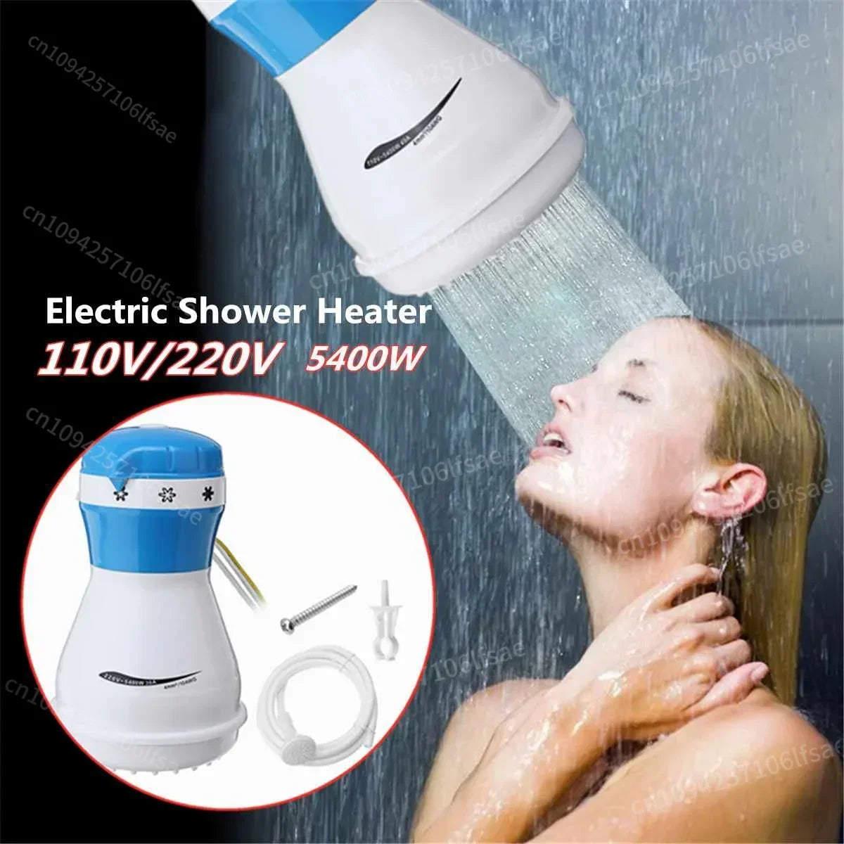 Instant Water Heater: 5400W Tankless Shower Kit