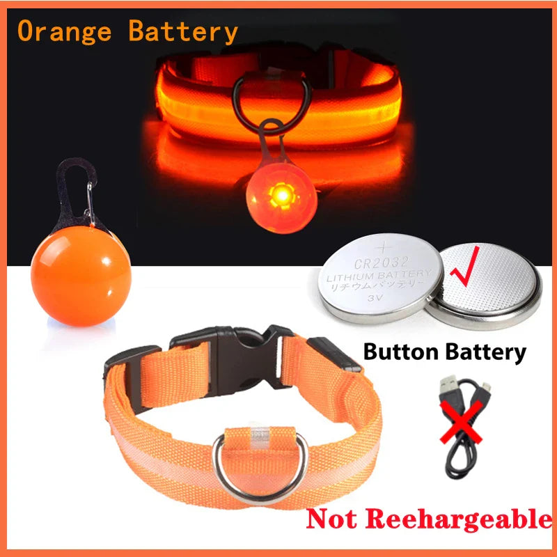 Glowing Dog Collar: USB Luxury Pendant for Pet Safety