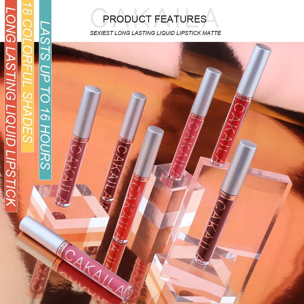 The CAKAILA Velvet Luxe Collection: 6-Piece Matte Liquid Lip Set