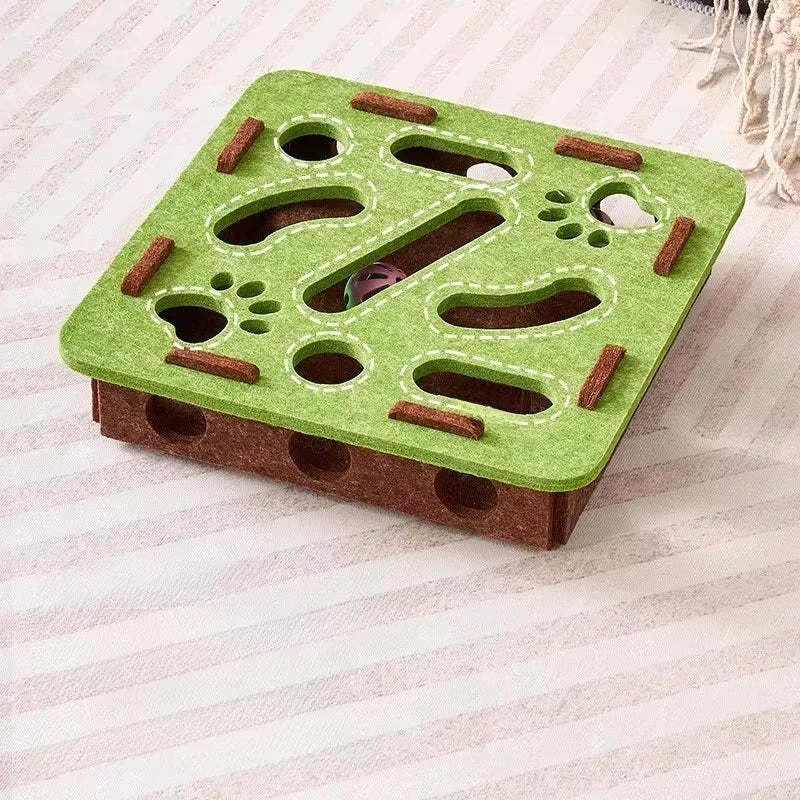 Cat Puzzle Toy: Felt Hunting Box to Bust Indoor Boredom