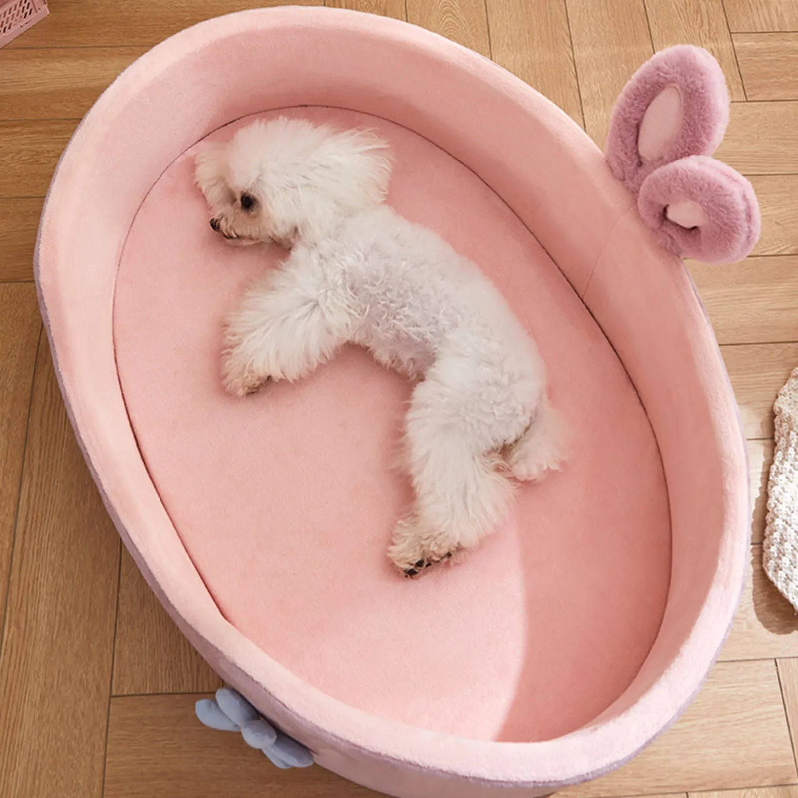 Detachable Pet Bed: Machine Washable Cover & All-Season Use
