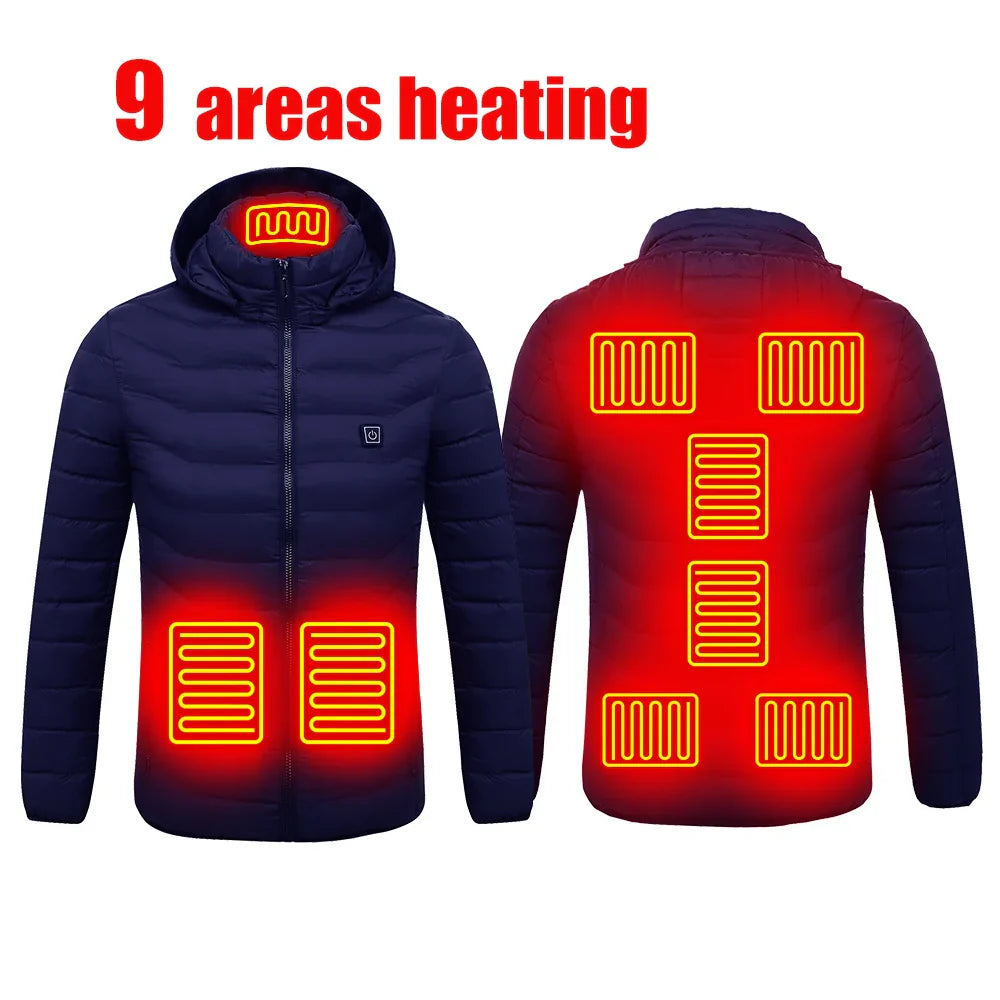 Heated Jacket: 25 Areas Multi-zone USB Thermal Coat