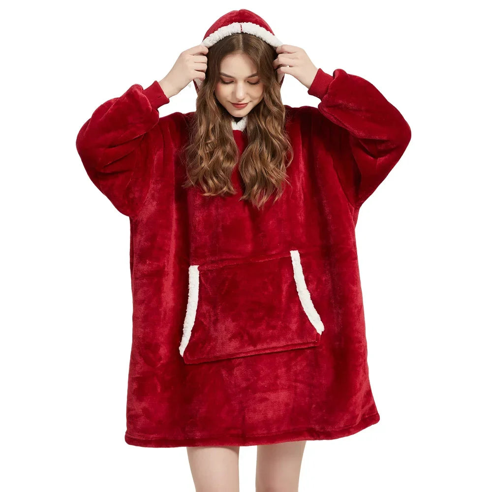 Wearable Blanket: Ultra-Soft Fleece Giant Snuggle Hoodie