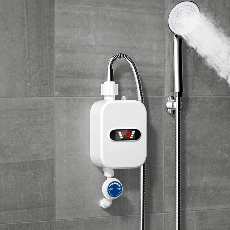 Instant Water Heater: 3.5kW Tankless Shower Set (3s Heat)