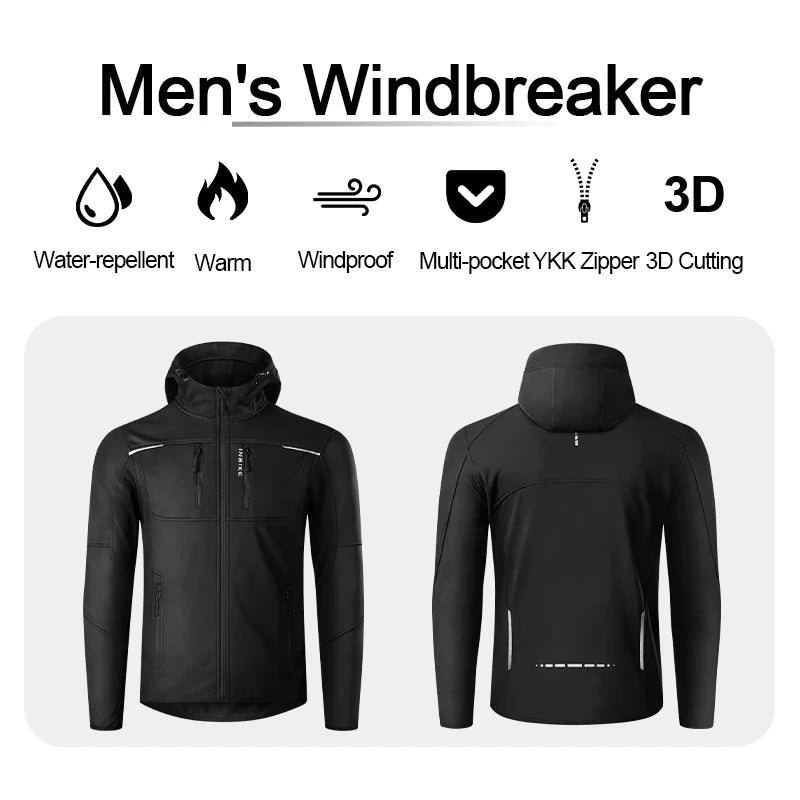 Winter Cycling Jacket: Windproof Membrane & Thermal Fleece