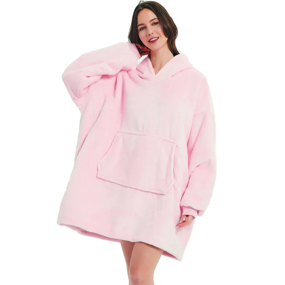 Wearable Blanket: Ultra-Soft Fleece Giant Snuggle Hoodie