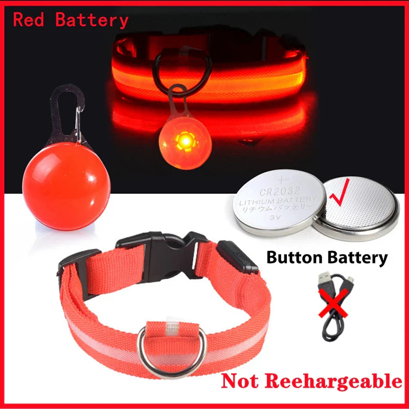 Glowing Dog Collar: USB Luxury Pendant for Pet Safety