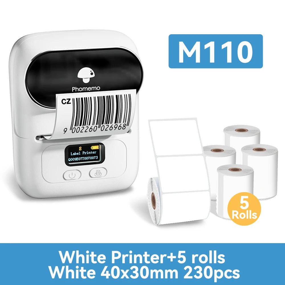 Phomemo M110 Thermal Printer: Portable Inkless Label Maker