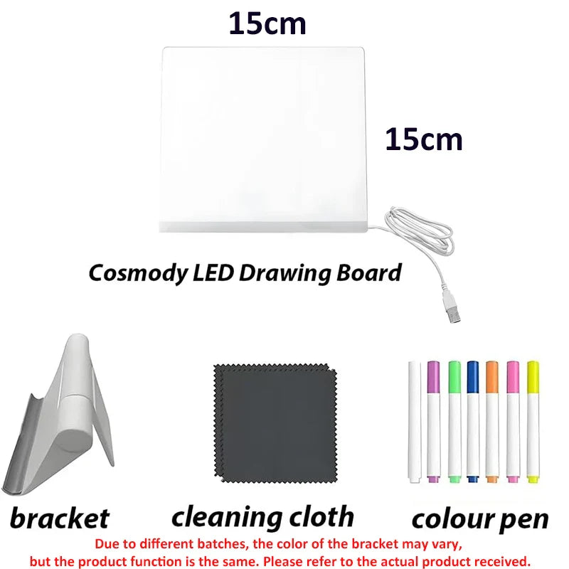LED Note Board: Erasable Acrylic Dry Erase & Night Light