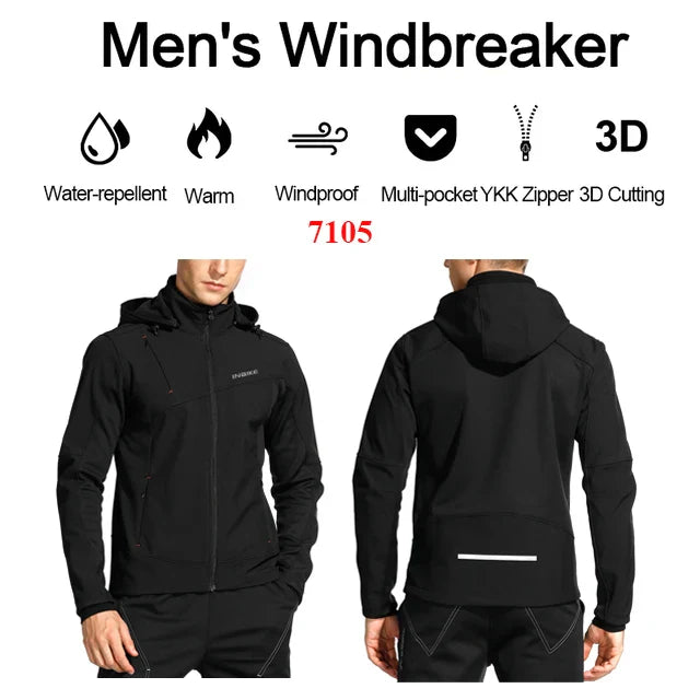 Winter Cycling Jacket: Windproof Membrane & Thermal Fleece