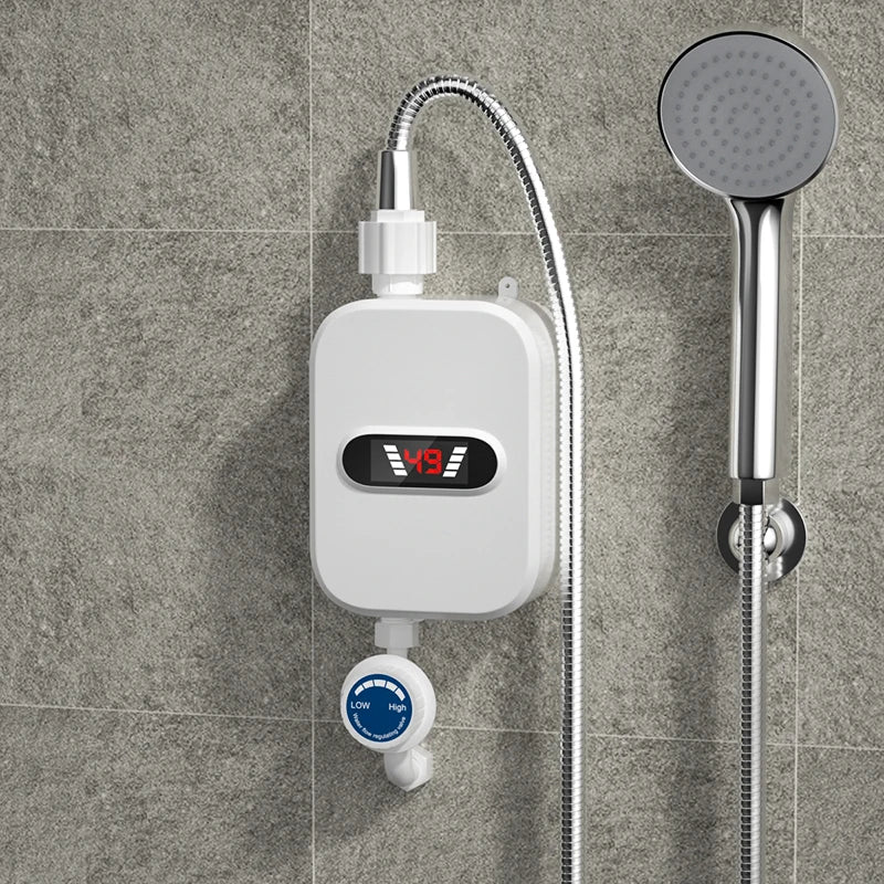 Instant Water Heater: 3.5kW Tankless Shower Set (3s Heat)