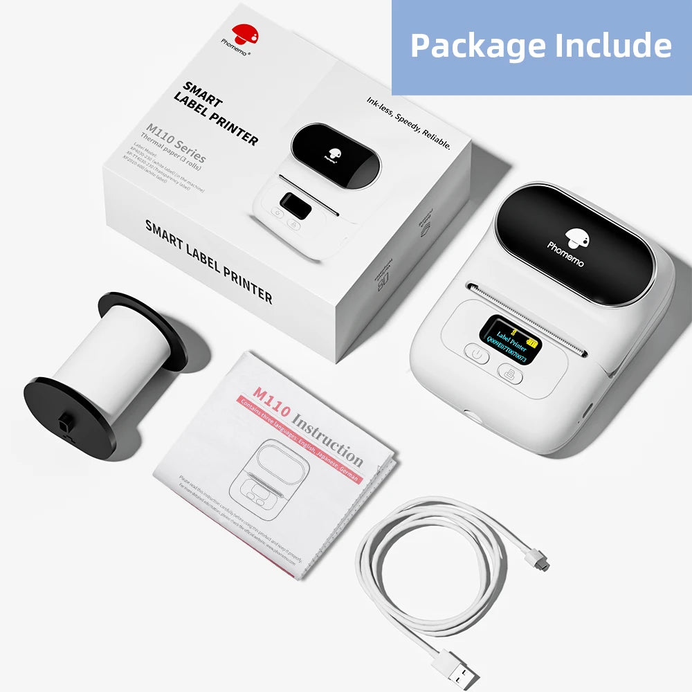 Phomemo M110 Thermal Printer: Portable Inkless Label Maker