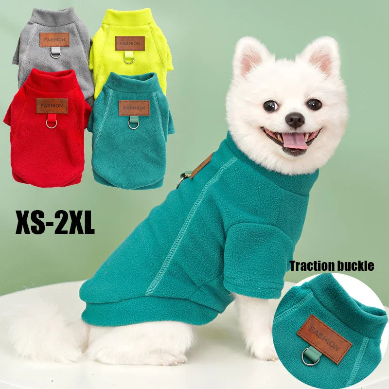 Dog Winter Hoodie: Soft Thermal Fleece for Small Pet Warmth