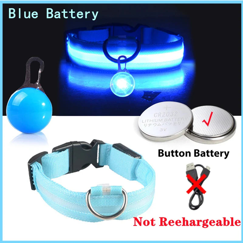 Glowing Dog Collar: USB Luxury Pendant for Pet Safety
