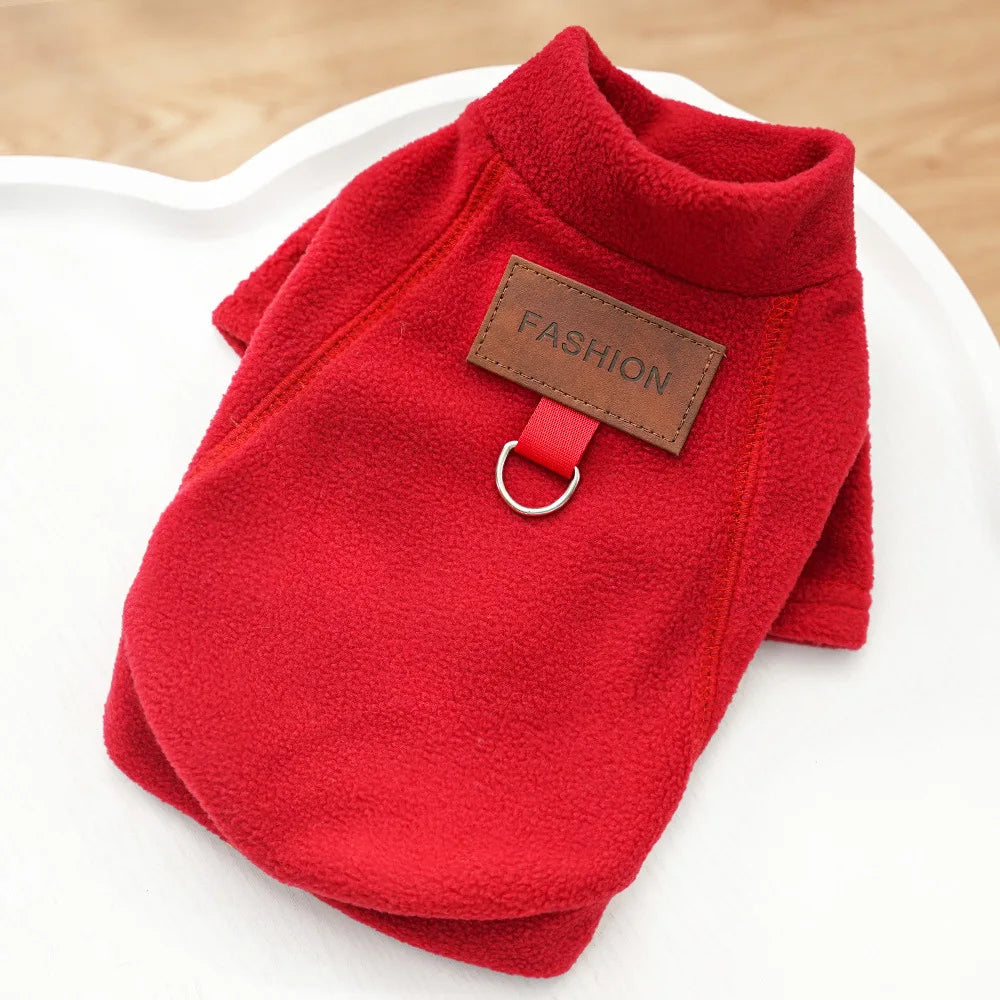 Dog Winter Hoodie: Soft Thermal Fleece for Small Pet Warmth