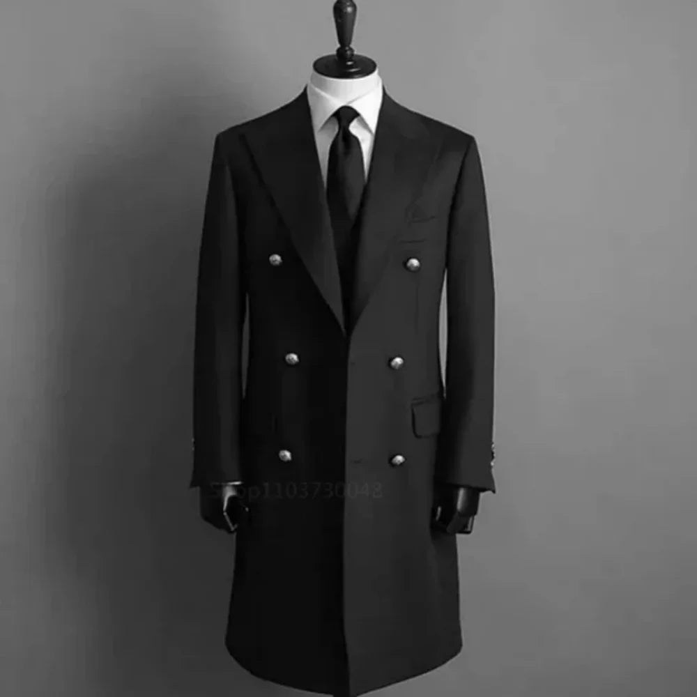 Slim Fit Tailcoat: Woolen Wedding Suit for Formal Parties