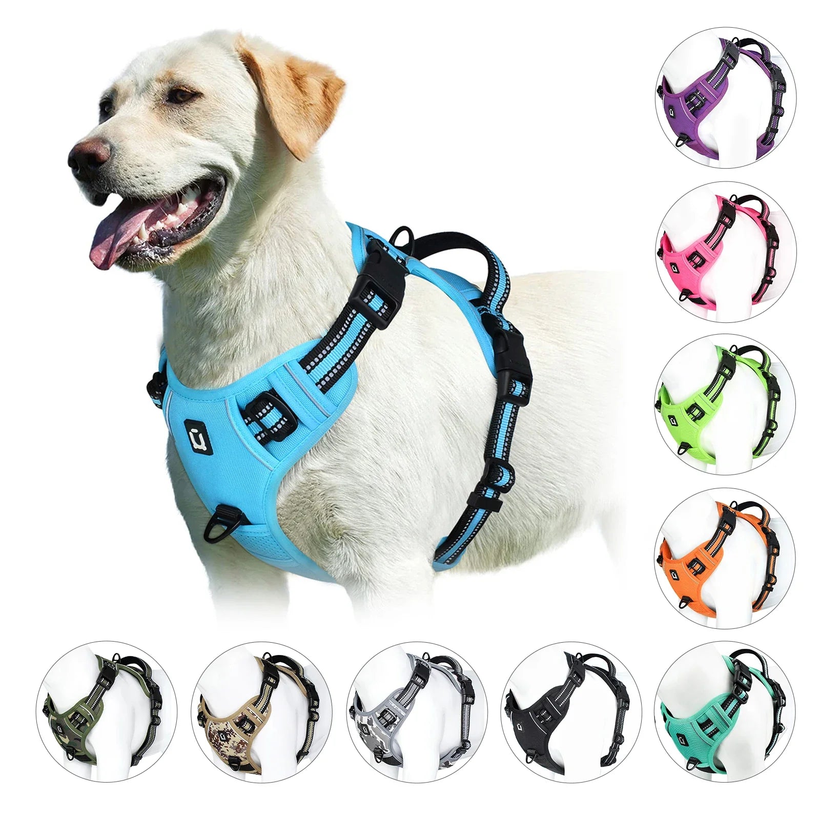 No Pull Dog Harness: Padded Vest with Easy Control Handle