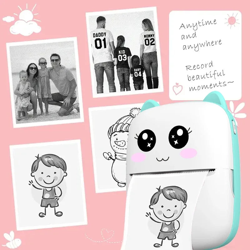 Mini Thermal Printer: Bluetooth Inkless Pocket 203dpi