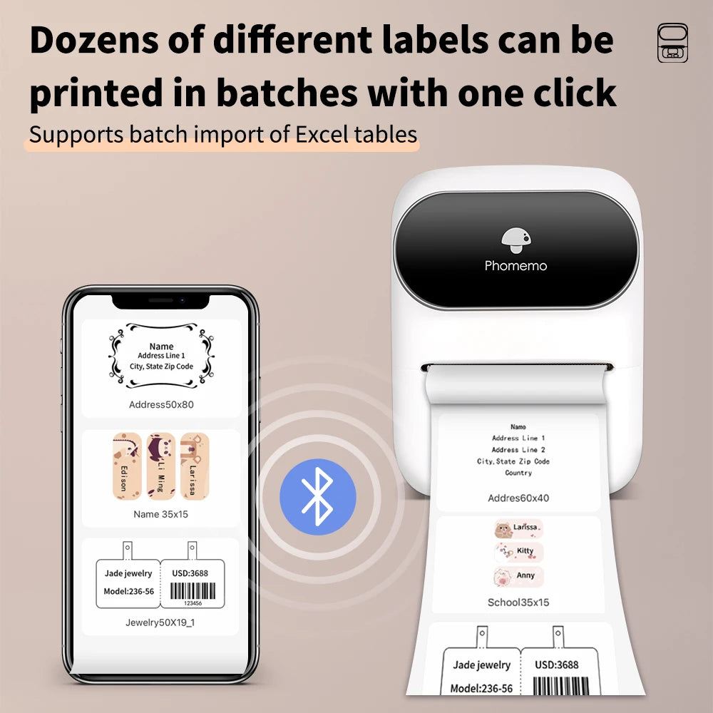 Phomemo M110 Thermal Printer: Portable Inkless Label Maker