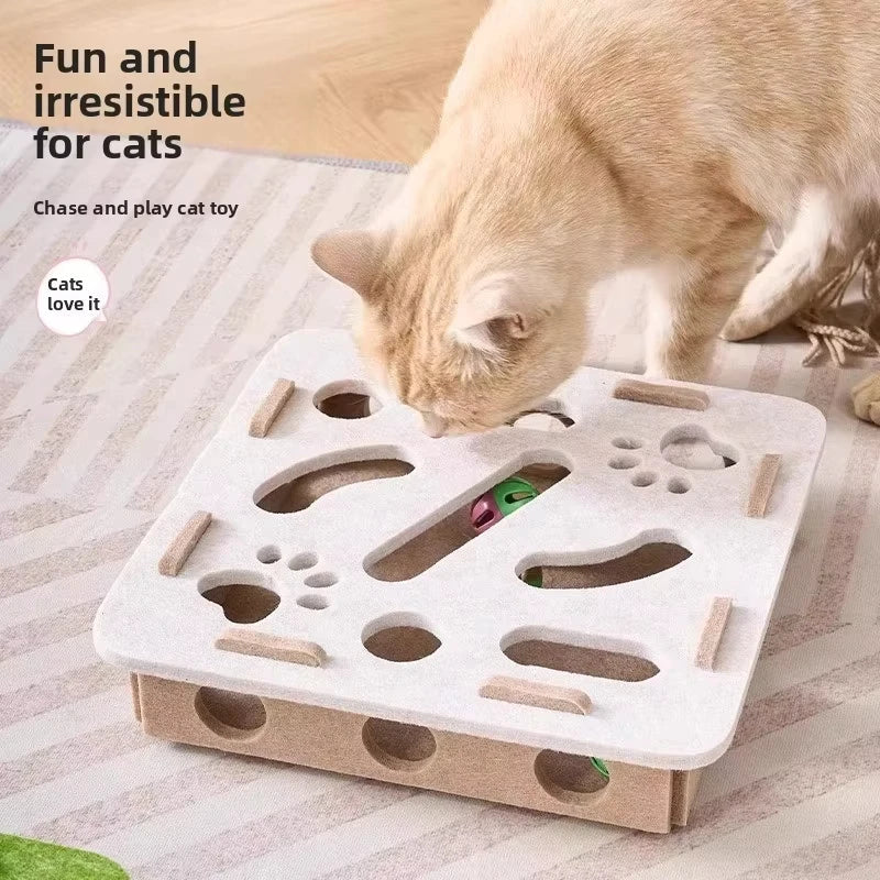 Cat Puzzle Toy: Felt Hunting Box to Bust Indoor Boredom