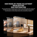 Comparison of normal HDR and new generation HDR in a kitchen setting with text about HDR technology.