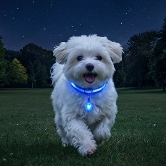 Glowing Dog Collar: USB Luxury Pendant for Pet Safety